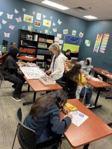 Teachers and students in class learning
